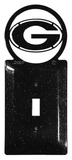 GEORGIA BULLDOGS Black Collegiate Metal Plate Cover