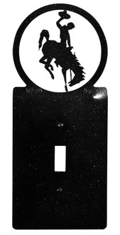 WYOMING BUCKING HORSE Collegiate Metal Plate Cover