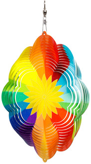 RAINBOW Cloud Swirly Metal Wind Spinner 