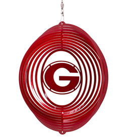 GEORGIA BULLDOGS Collegiate Swirly Metal Wind Spinner