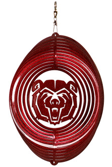 MISSOURI STATE BEARS Collegiate Swirly Metal Wind Spinner 