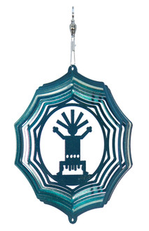 AZTEC GUY Web Mini Swirly Metal Wind Spinner