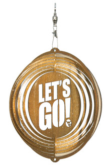 WEST VIRGINIA MOUNTAINEERS Mini Collegiate Swirly Metal Wind Spinner 