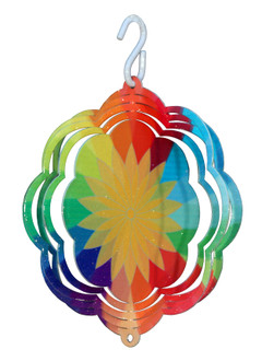 RAINBOW Tini Swirly Metal Christmas Tree Ornament 