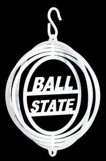 BALL STATE CARDINALS Tini Swirly Metal Collegiate Christmas Tree Ornament