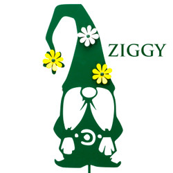 GNOME GREEN "Ziggy" Metal Yard Stake GNOME GREEN "Ziggy" Metal Yard Stake