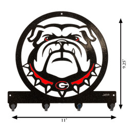 GEORGIA BULLDOGS MASCOT Metal Key Chain Holder Hanger GEORGIA BULLDOGS MASCOT Metal Key Chain Holder Hanger