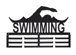 Swimmer Free Style Steel Medal Ribbon Holder