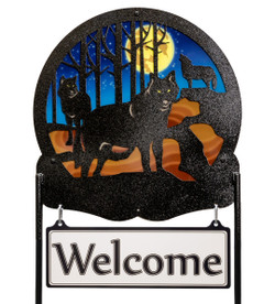 WOLF Scenic Metal Yard Sign WOLF Scenic Metal Yard Sign