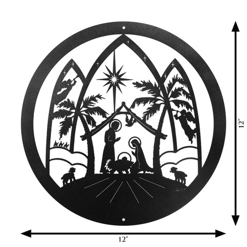Christmas Nativity Scene Scenic Metal Wall Art Decor Swen Products