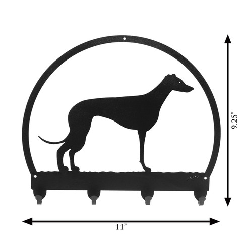 Whippet Dog Metal Key Chain Holder Hanger Swen Products