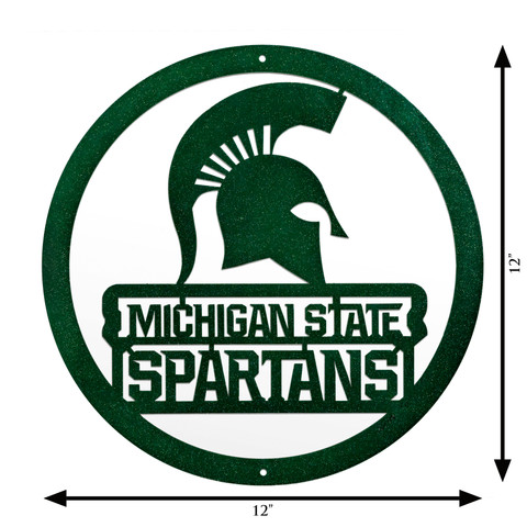 Michigan State Spartans - Lowden Watercolor Decorative Serving Tray -  College Wall Art