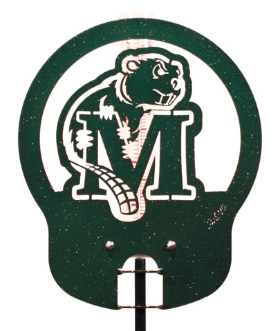 MINOT STATE BEAVERS Metal Steel Rain Gauge