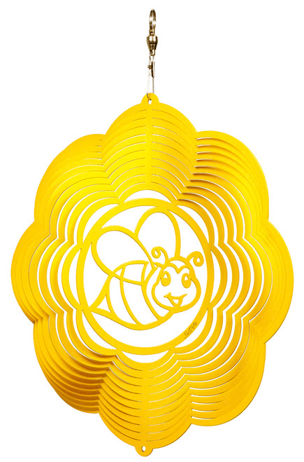 BUMBLE BEE Cloud Swirly Metal Wind Spinner