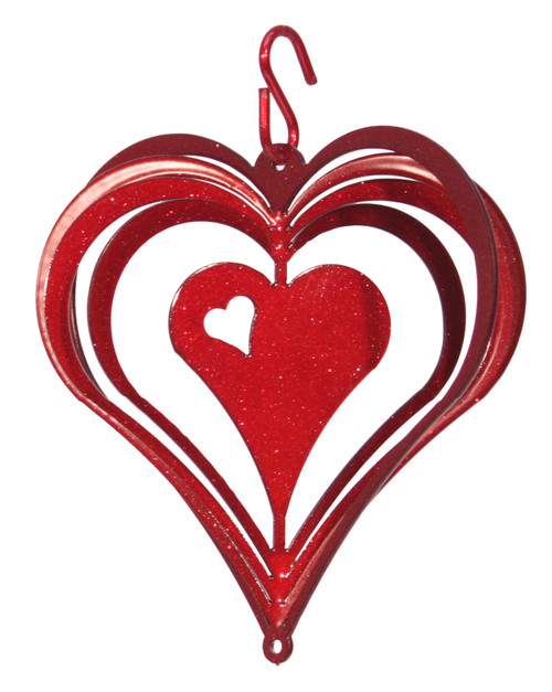 HEART VALENTINES Tini Swirly Metal Christmas Tree Ornament 