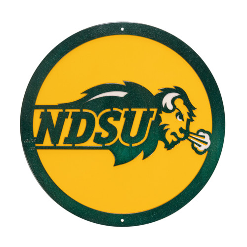 12" NORTH DAKOTA STATE NDSU BISON Collegiate Logo Metal Wall Art Decor