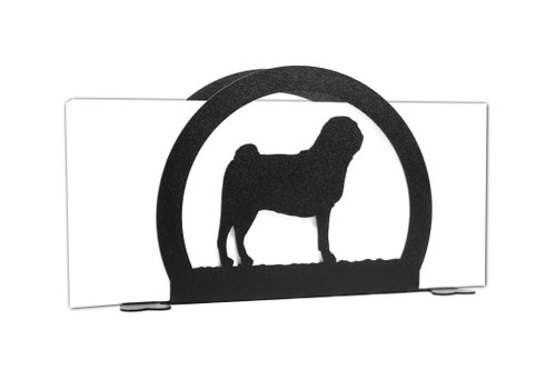 PUG Dog Metal Letter Holder Napkin Holder