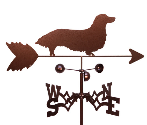 Long Hair Dachshund Dog Weathervane