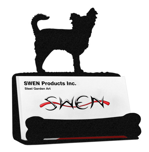 LONG HAIR CHIHUAHUA Business Card Holder