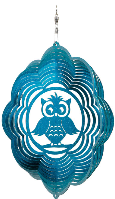 OWL Cloud Swirly Metal Wind Spinner 