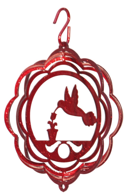 HUMMINGBIRD CLOUD Tini Swirly Metal Christmas Tree Ornament 