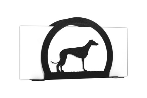 WHIPPET Dog Metal Letter Holder Napkin Holder