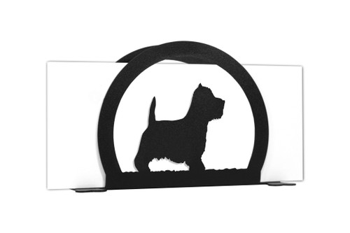 WESTIE TERRIER Dog Metal Letter Holder Napkin Holder