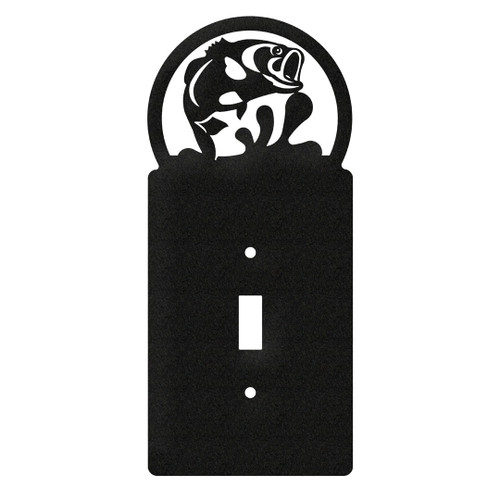 FISH LARGE MOUTH BASS Metal Plate Cover