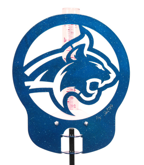 MONTANA STATE BOBCATS Metal Steel Rain Gauge