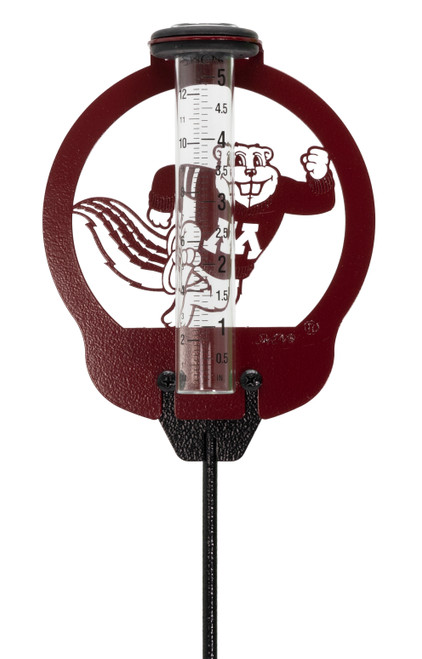 MINNESOTA GOLDEN GOPHERS Metal Steel Rain Gauge