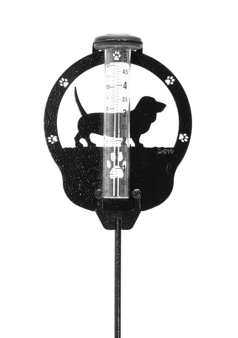 BASSET HOUND Dog Metal Steel Rain Gauge