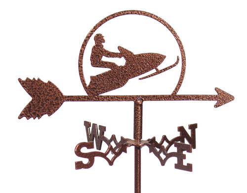 SNOWMOBILE Flower Pot Birdhouse Steel Weathervane 