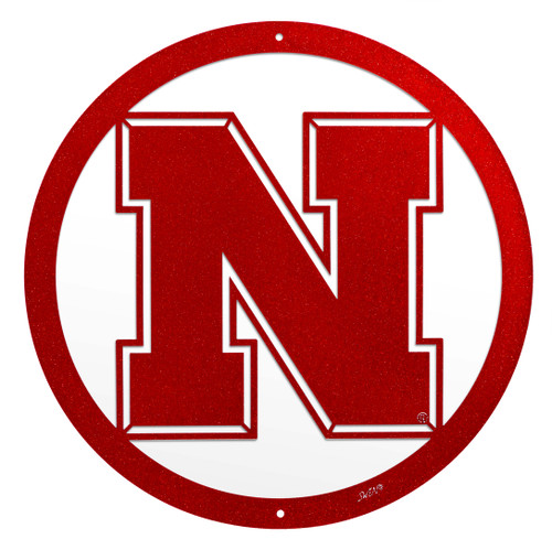 12" NEBRASKA HUSKERS Collegiate Logo Metal Wall Art Decor