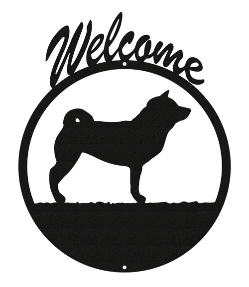 SHIBA INU Dog Metal Welcome Sign