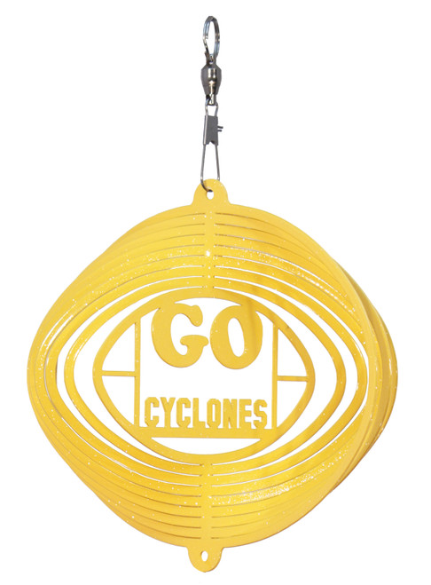IOWA STATE UNIVERSITY CYCLONES Mini Collegiate Swirly Metal Wind Spinner