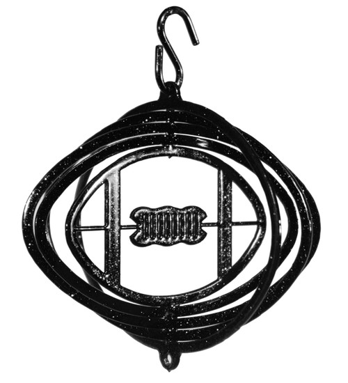 FOOTBALL Tini Swirly Metal Christmas Tree Ornament 