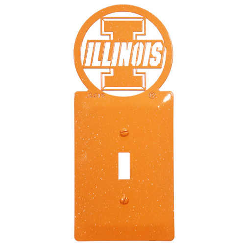 ILLINOIS ILLINI Orange Collegiate Metal Plate Cover