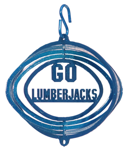 NORTHERN ARIZONA LUMBERJACKS Tini Swirly Metal Collegiate Christmas Tree Ornament