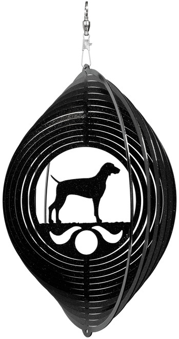WEIMARANER Circle Dog Swirly Metal Wind Spinner