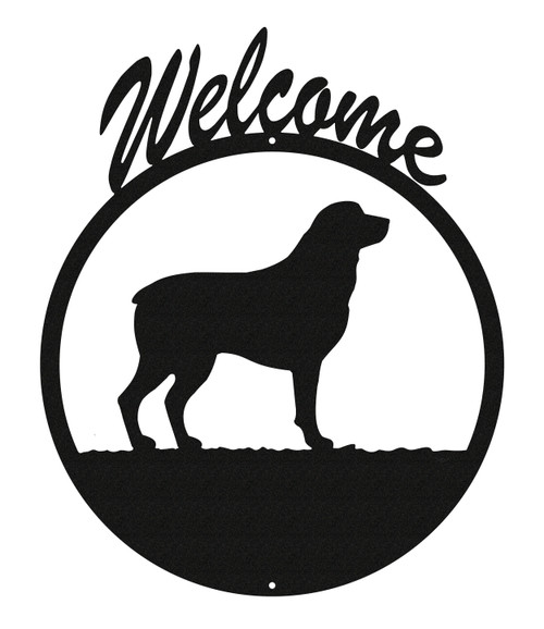 ROTTWEILER Dog Metal Welcome Sign