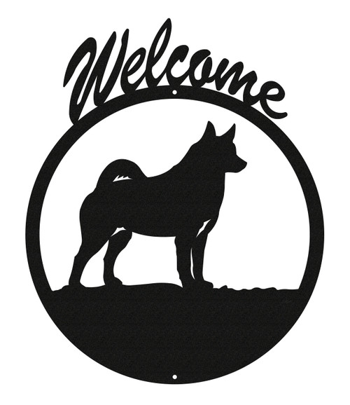 NORWEGIAN ELKHOUND Dog Metal Welcome Sign