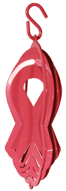 FIND A CURE RIBBON Tini Swirly Metal Christmas Tree Ornament