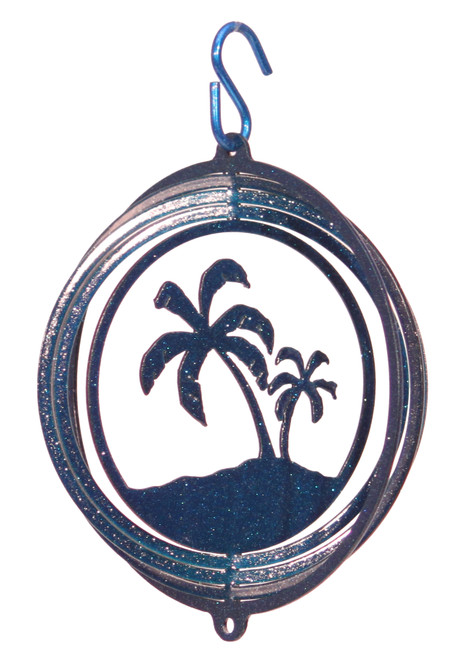 PALM TREE Tini Swirly Metal Christmas Tree Ornament
