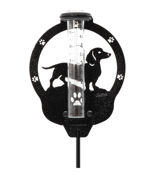 DACHSHUND Dog Metal Steel Rain Gauge