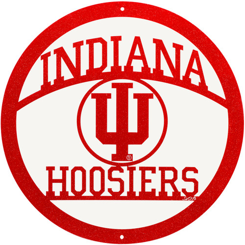 INDIANA HOOSIERS Collegiate Logo Metal Wall Art Decor