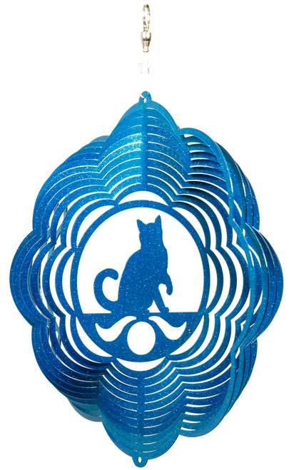 CAT KITTEN Cloud Swirly Metal Wind Spinner