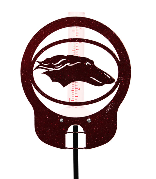 SOUTHERN ILLINOIS SALUKIS Metal Steel Rain Gauge