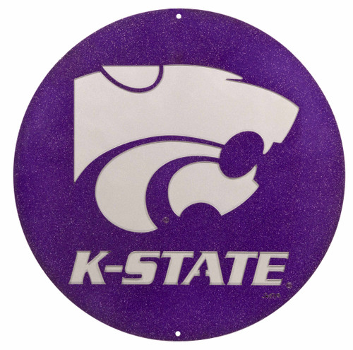 12" KANSAS STATE WILDCATS Collegiate Logo Metal Wall Art Decor