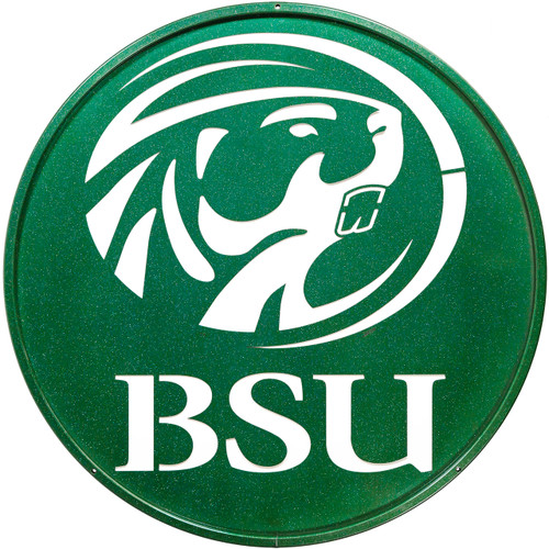 24" BEMIDJI STATE BEAVERS Collegiate Logo Metal Wall Art Decor