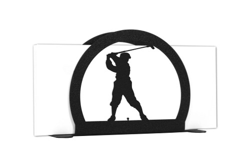 MALE GOLFER Metal Letter Holder Napkin Holder